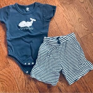 Navy blue 2 piece summer set - 18 months